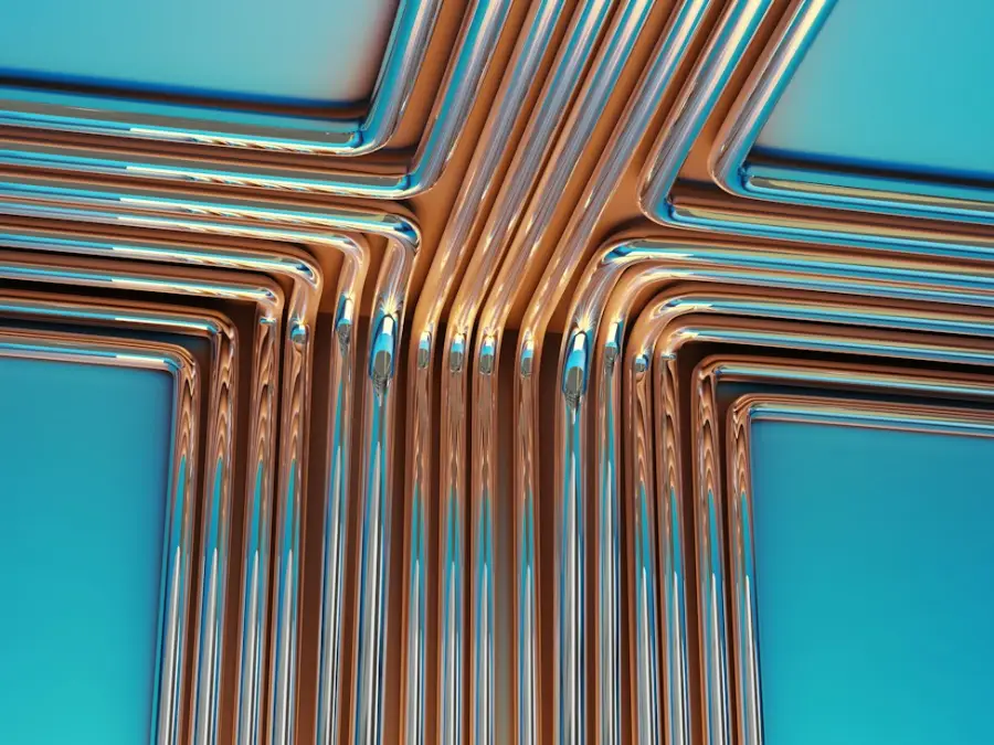 Insulated copper refrigerant pipework ready to connect to an indoor unit