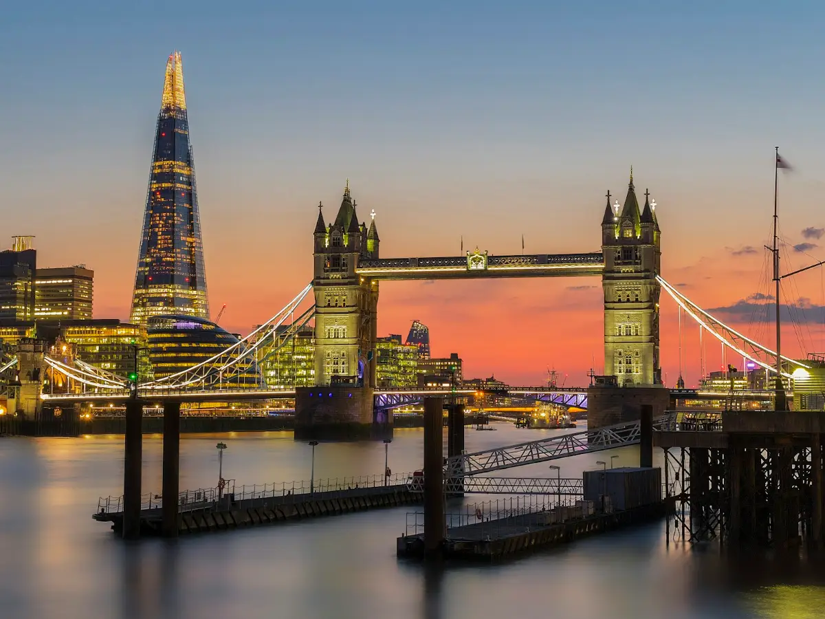 Tower Bridge over the Thames, in the city where we fit home air conditioning London wide